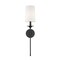 Z-Lite Emily 1 Light Wall Sconce, Matte Black & White 807-1S-MB - alternate 5